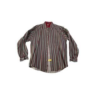 Tommy Hilfiger Vintage 90s Men Stripped Button Down Long-sleeve Shirt Size M